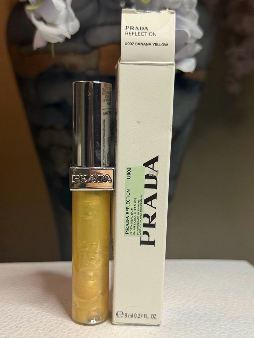 U002 Banana Yellow-Prada Reflection Glossy Liquid Lip Balm